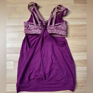 LULULEMON Nouveau Limits Tank Top Womens Size 4 Pink Purple Racerback Sportsbra